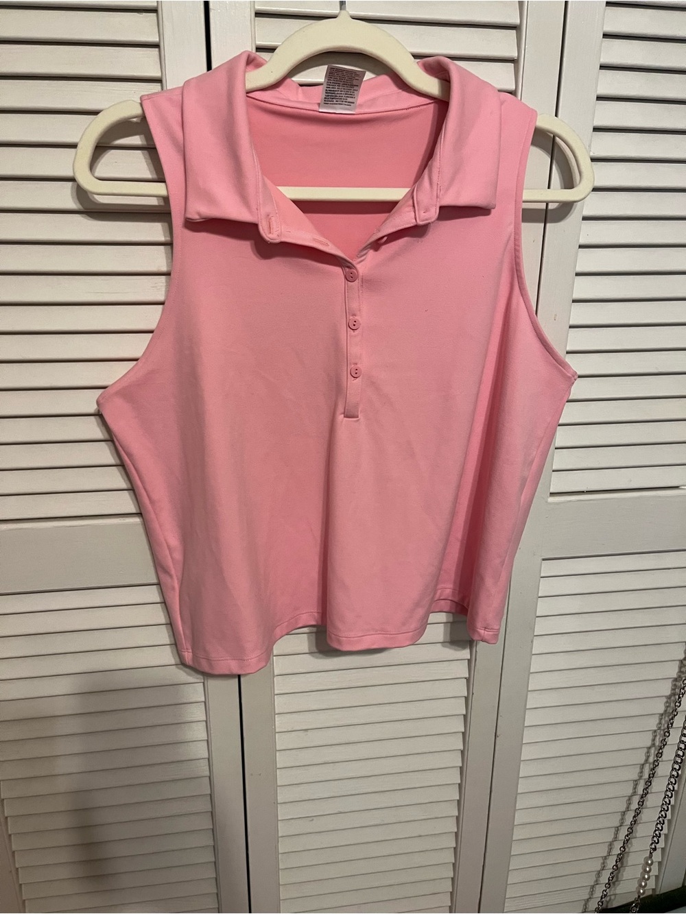 Target All In Motion Pink Sleeveless Polo Tank Top